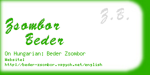 zsombor beder business card